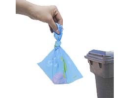Throw waste in the bin.